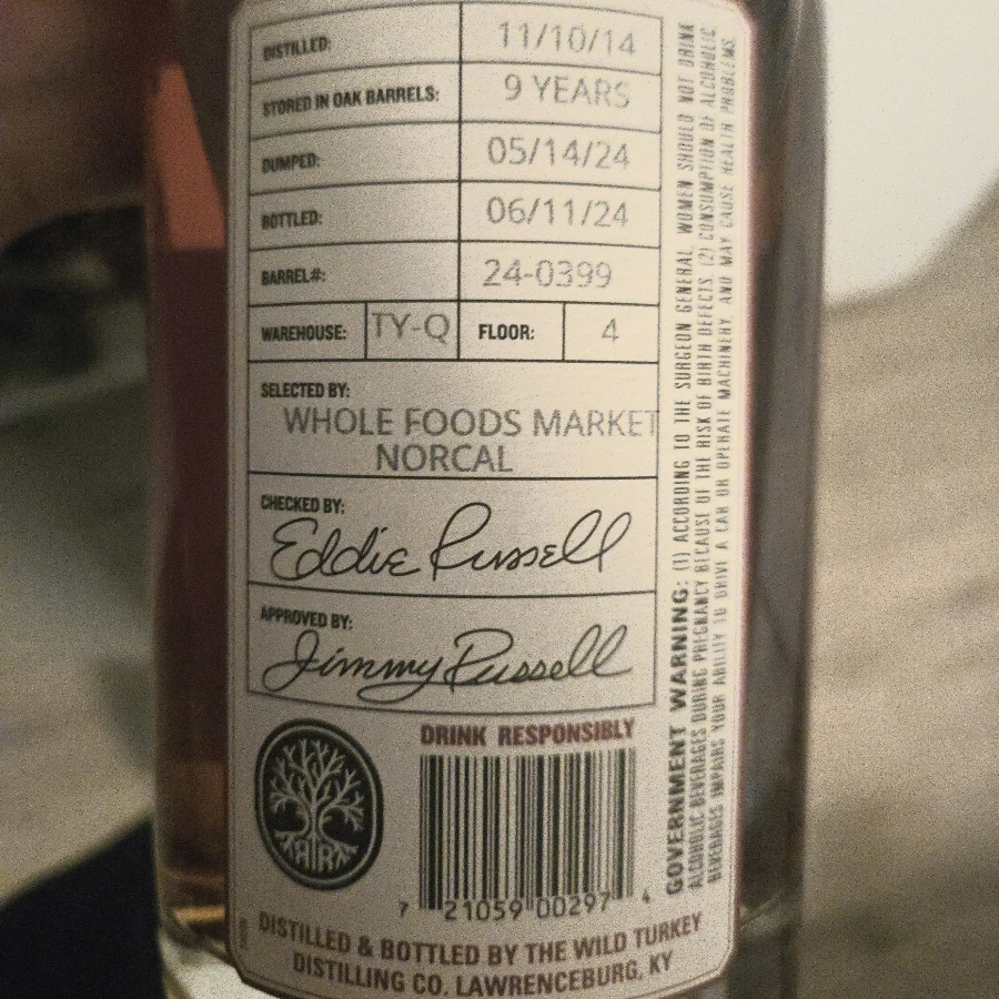 Russell's Reserve Private Selection 24-0399 (WHOLE FOODS MARKET NORCAL)