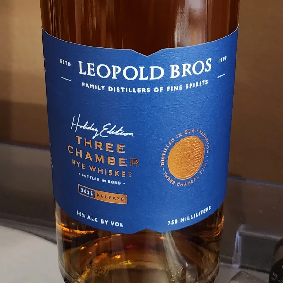 Leopold Bros Three Chamber Rye - Holiday Edition 2022