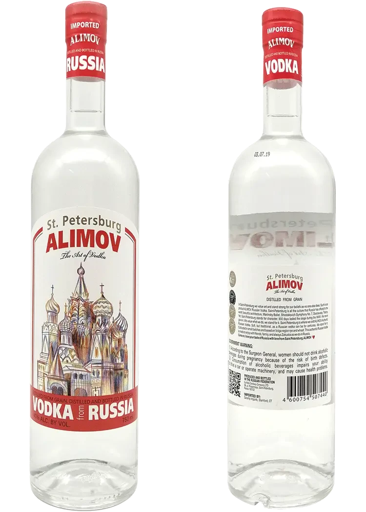 St Petersburg Alimov Russian Vodka