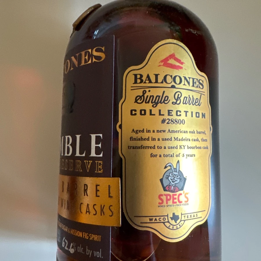 Balconss Rumble Cask Reserve Spec's Single  Barrel 28800