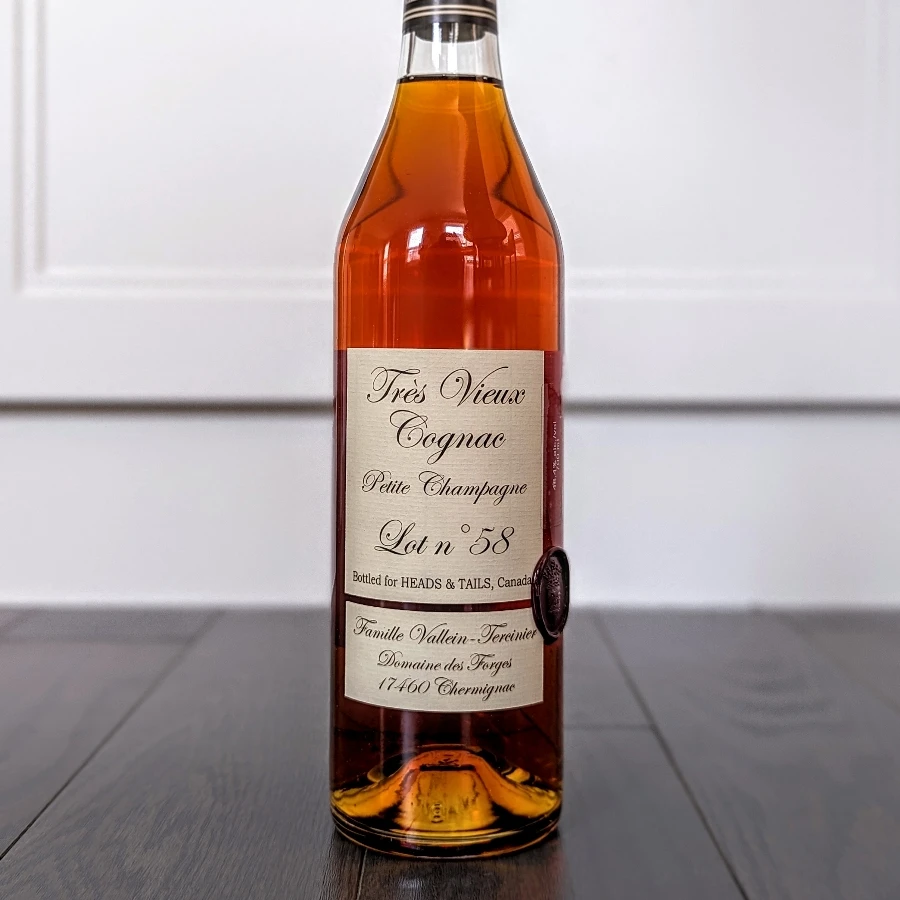 Vallein Tercinier Lot 58 Petite Champagne Tres Vieux Cognac (Heads & Tails Canada)