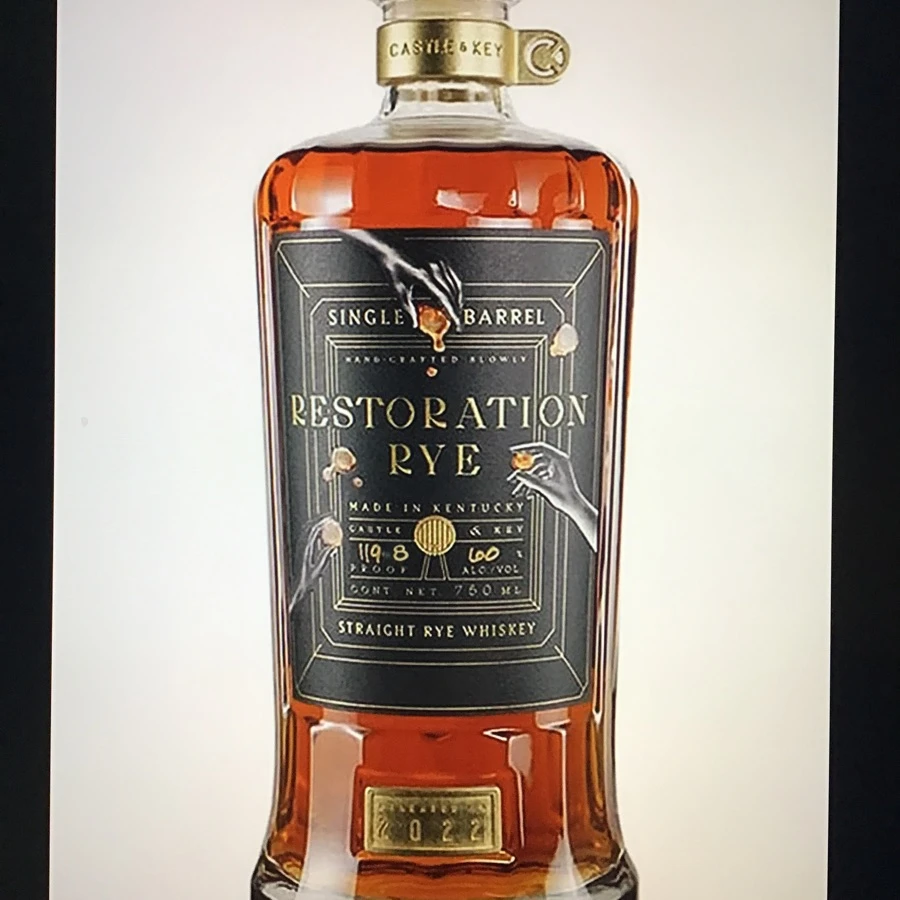 Castle & Key Restoration Straight Rye Whiskey Single Barrel Select