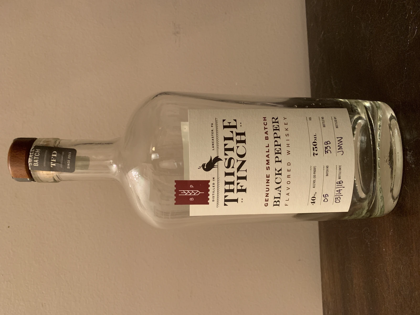 Thistle Finch Black Pepper Flavored Whiskey