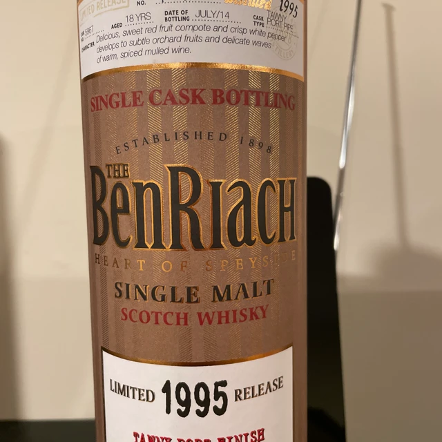 Benriach Single Cask Bottling 1995 Tawny Port Finish