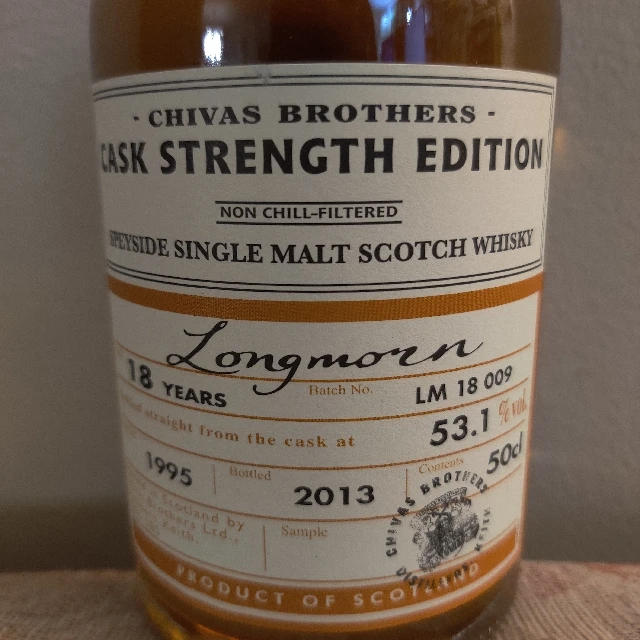 Longmorn 18 (1995) (Chivas Brothers Cask Strength Edition) (Batch LM 18 009)