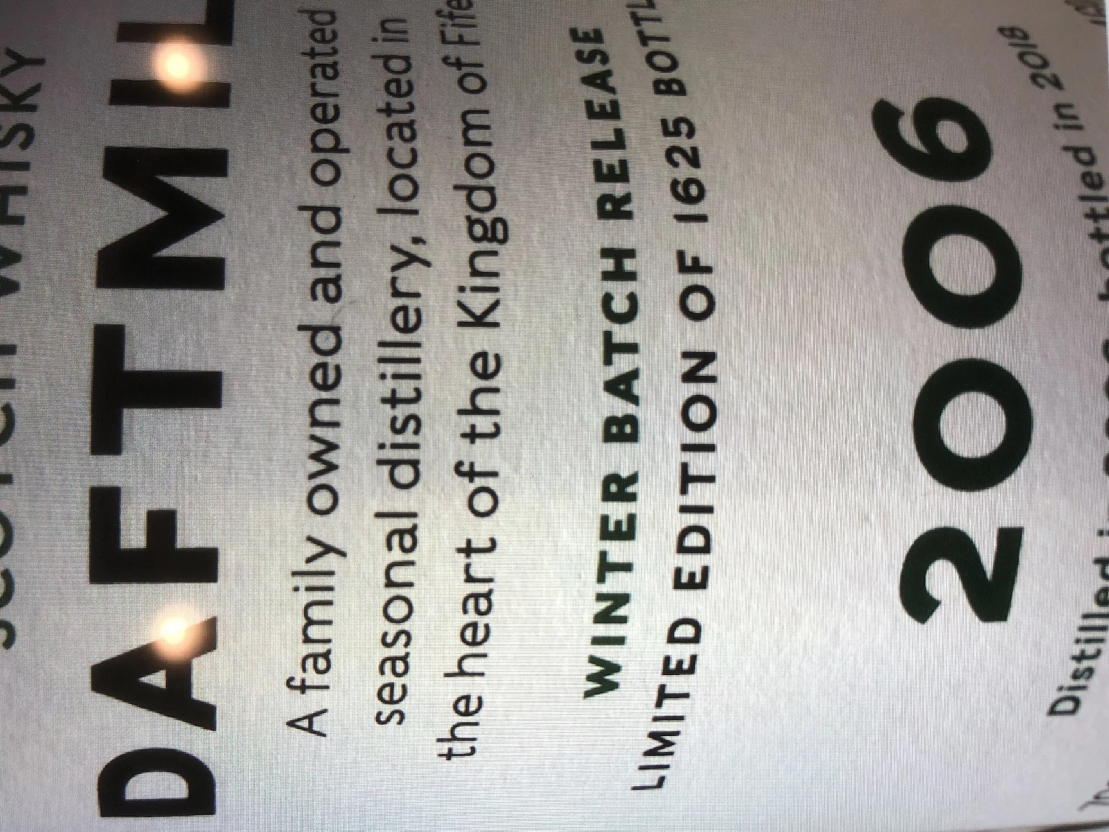 Daftmill 2006 Winter Batch Release (UK)