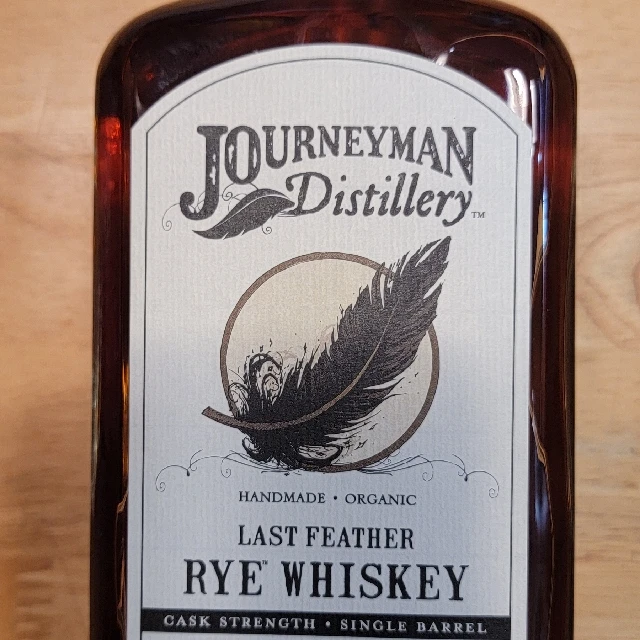 Journeyman Distillery Last Feather Rye Whiskey, Cask Strength, Single Barrel
