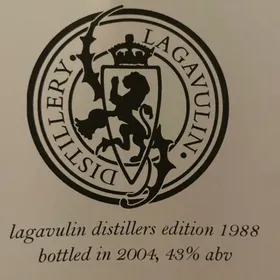 lagavulin distillers edition 1988 (bottled in 2004)