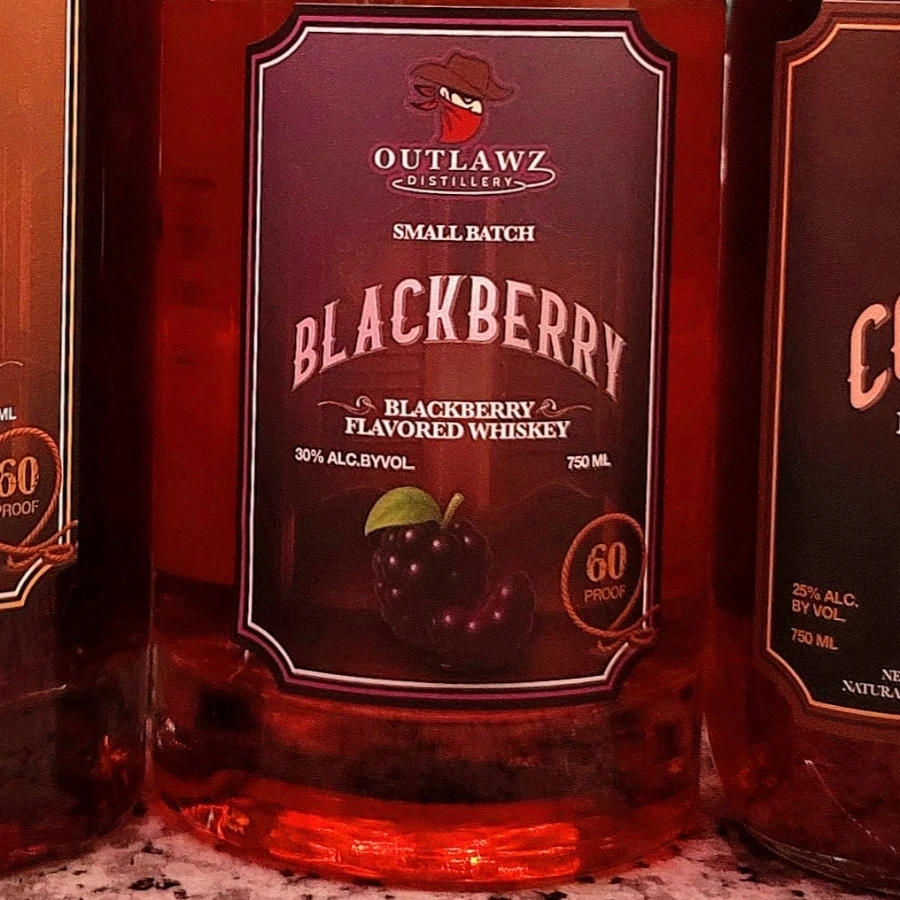 Outlawz Distillery Small Batch Blackberry Whiskey