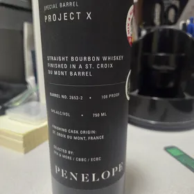 Penelope Project X Straight Bourbon finished in St. Croix Du Mont Barrel (Barrel 2653-2 selected by Mix n More)