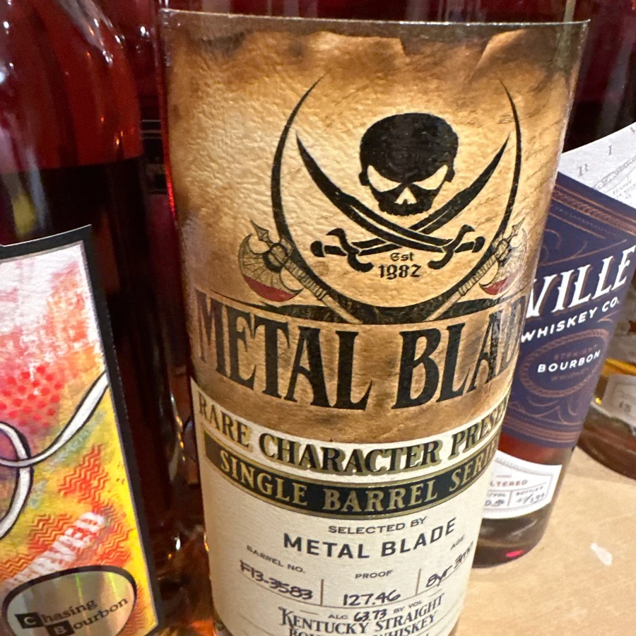 Rare Character Single Barrel Series Kentucky Straight Bourbon Whiskey Barrel F13-3583 Selected by Metal Blade