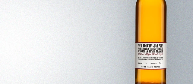 Widow Jane Whiskey Distilled From a Rye Mash Oak & Apple Wood Aged