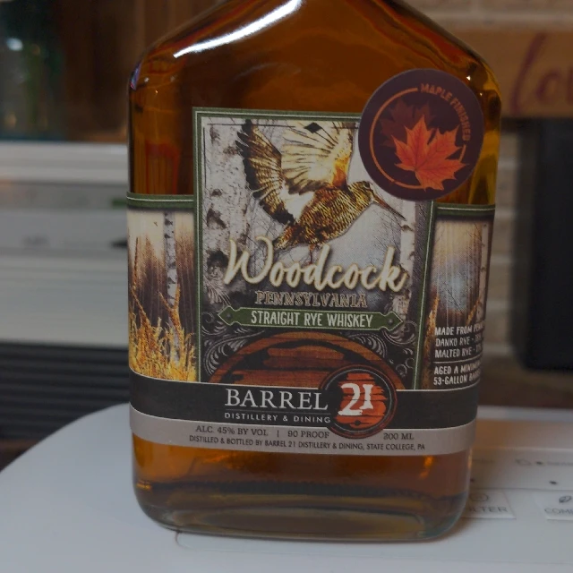 Woodcock Pennsylvania Straight Rye Whiskey Maple Finished