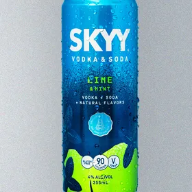 SKYY Vodka & Soda Lime & Mint