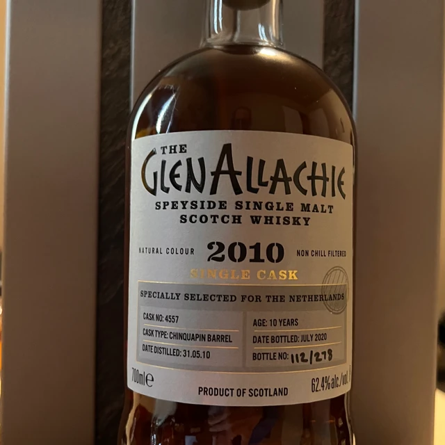 Glenallachie Single Cask, 2010 Vintage, Aged 10 Years in a Chinquapin Barrel