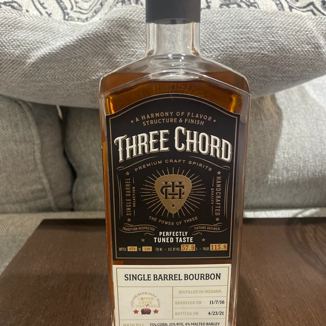 Three Chord Single Barrel Bourbon (Copper Creek Vineyard)