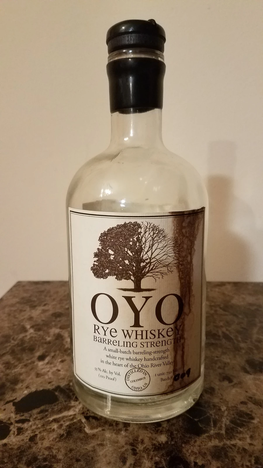Oyo Rye Whiskey Barreling Strength