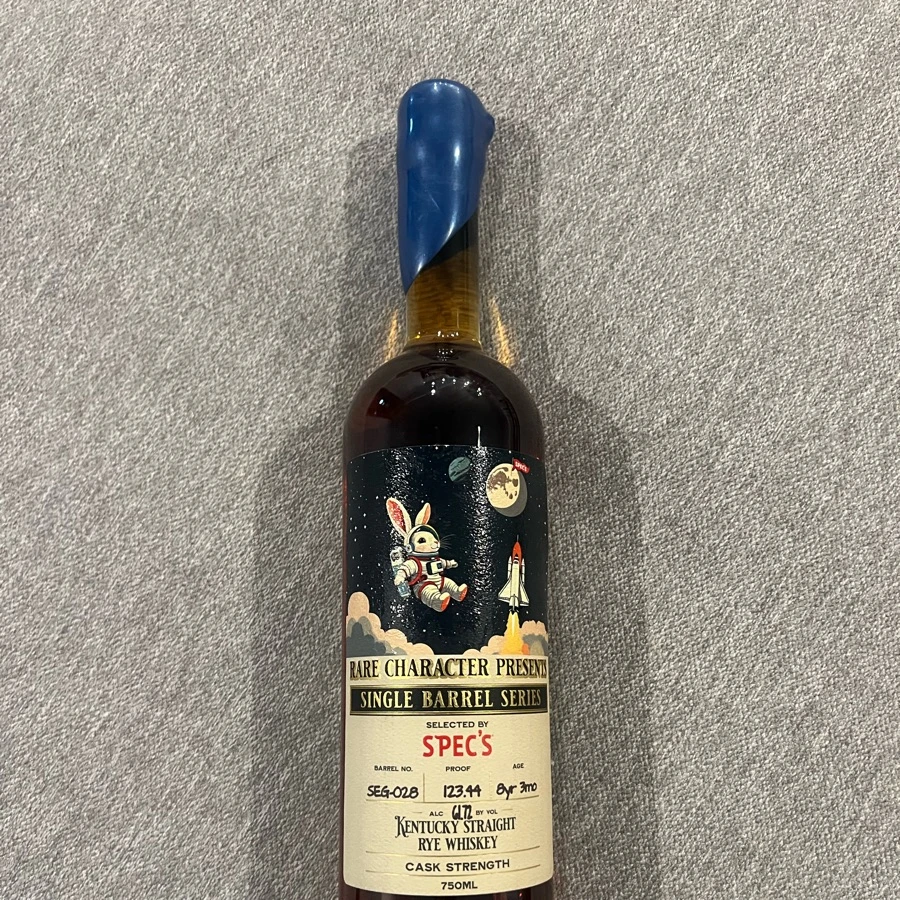 Rare Chatacter Spec's Single Barrel Straight Rye Whiskey SEG- 028