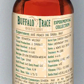 Buffalo Trace Experimental Collection 100% French Oak Barrel Aged