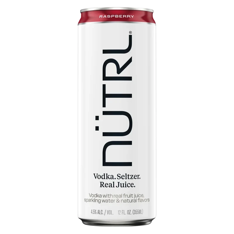 NUTRL Raspberry Vodka Seltzer Single 12oz Can 4.5% ABV