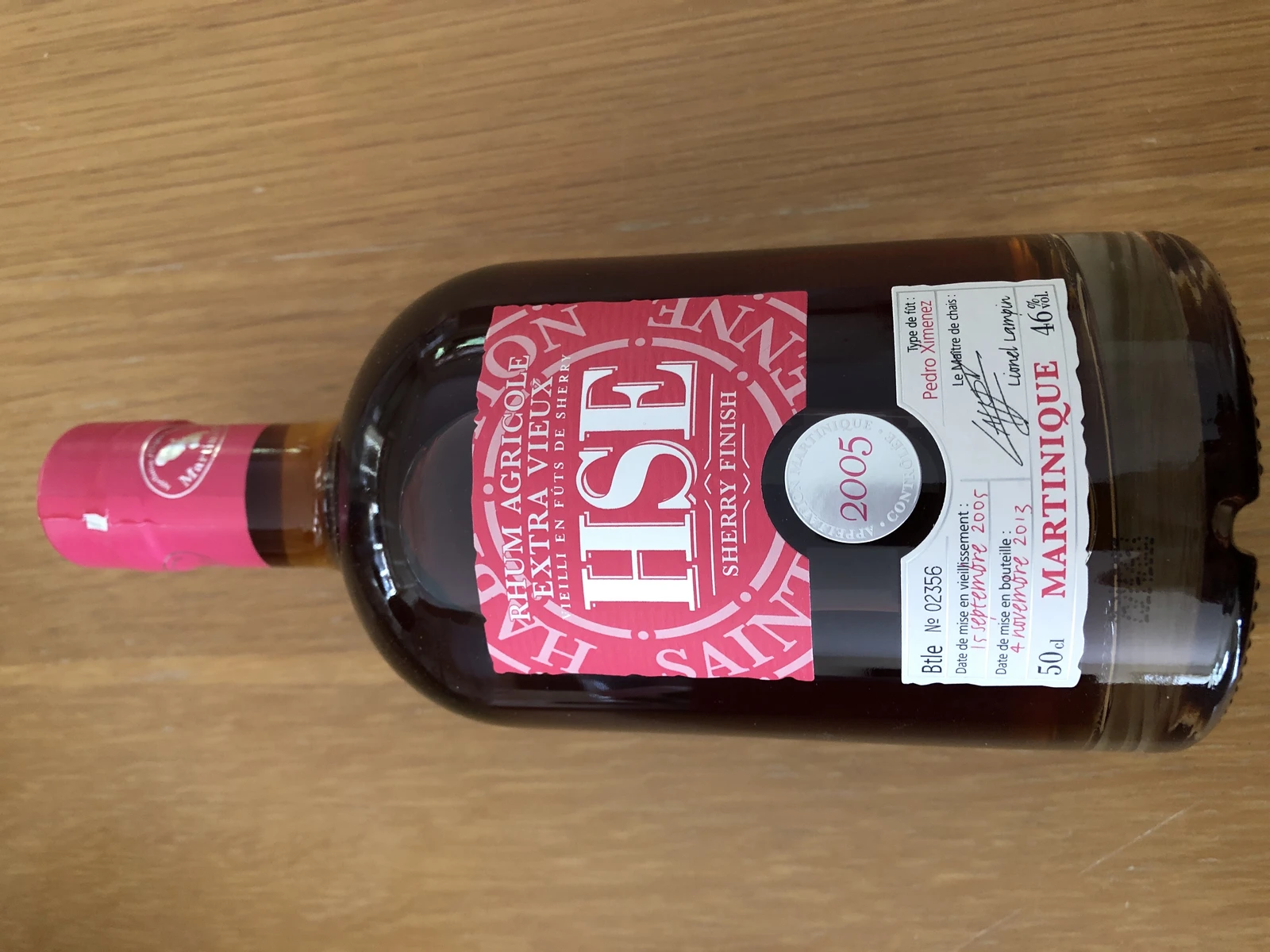HSE Rhum Agricole Extra Vieux Sherry Finish 2005