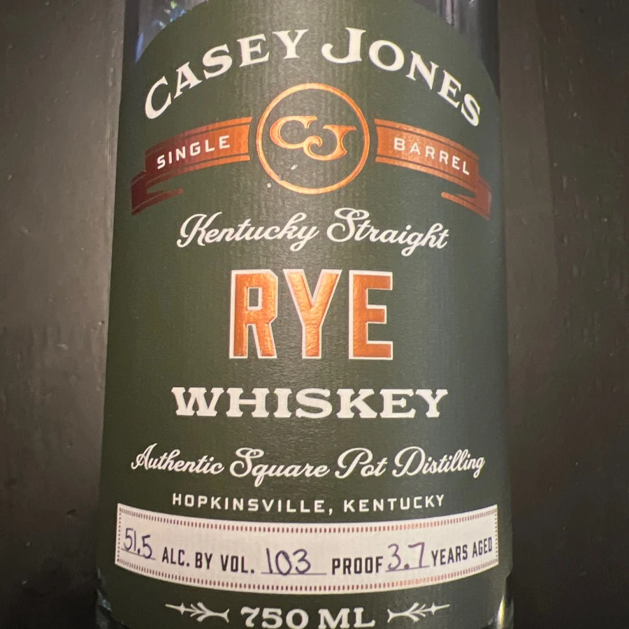 Casey Jones Kentucky Straight Rye Wiskey