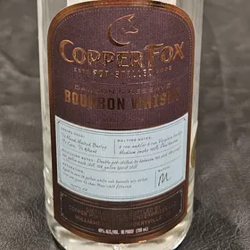 Copper Fox Dawson's Reserve Bourbon Whiskey Small Batch