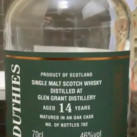 Duthies Glen Grant 14 years old