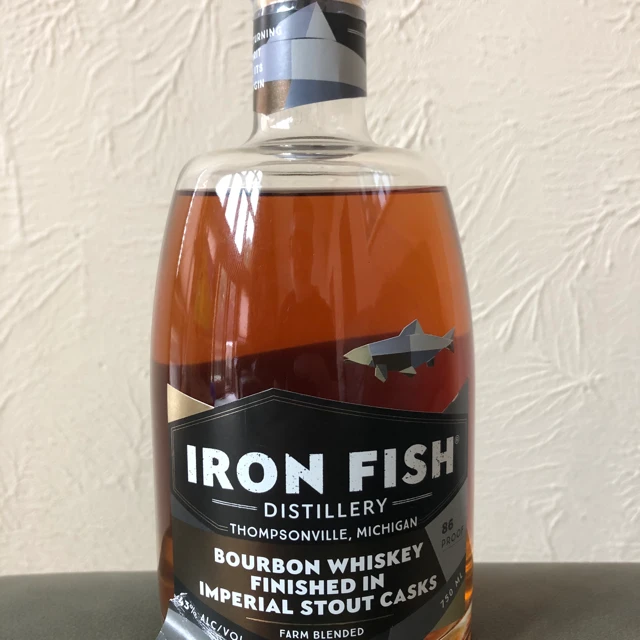 Iron Fish Bourbon Whiskey Finished in Imperial Stout Casks