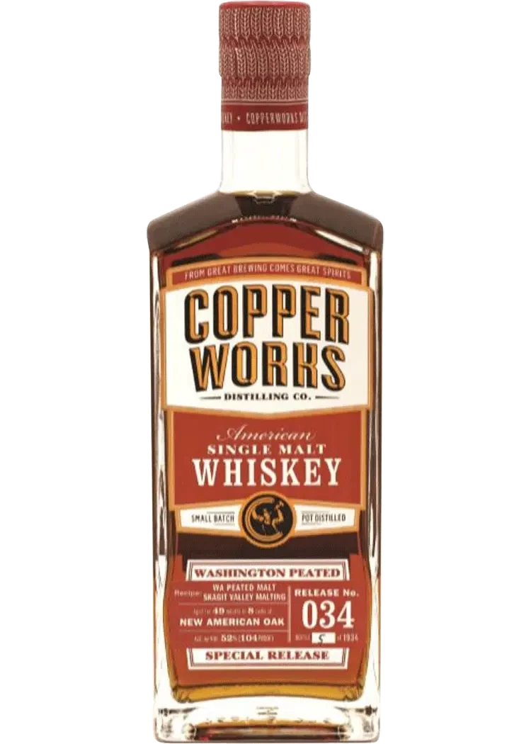 Copperworks Washington Peated Single Malt Whiskey