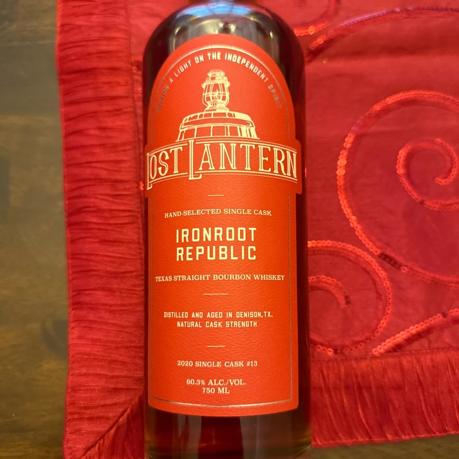 Lost Lantern - Ironroot Rpublic Texas Straight Bourbon Whiskey 2020 - Single Cask 13
