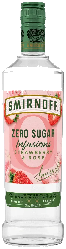 Smirnoff Zero Sugar Infusions Strawberry & Rose