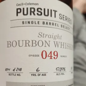 Pursuit Series Single Barrel Straight Bourbon Episode 49