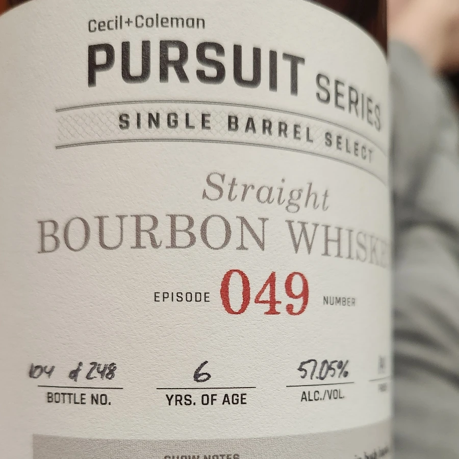 Pursuit Series Single Barrel Straight Bourbon Episode 49