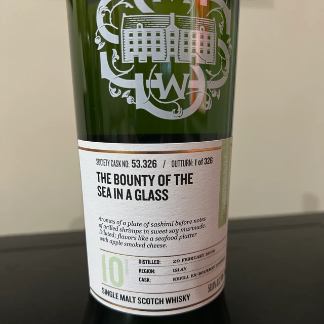 SMWS 53.326 - The Bounty of the Sea in a Glass (Caol Ila)