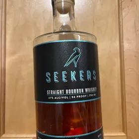 Seekers straight bourbon whiskey