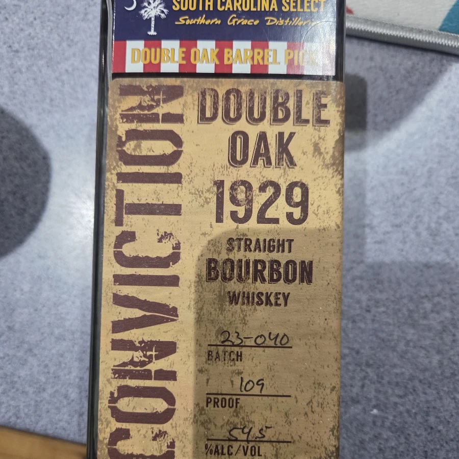 Conviction Double Oak 1929 Straight Bourbon (South Carolina Select) 23-040