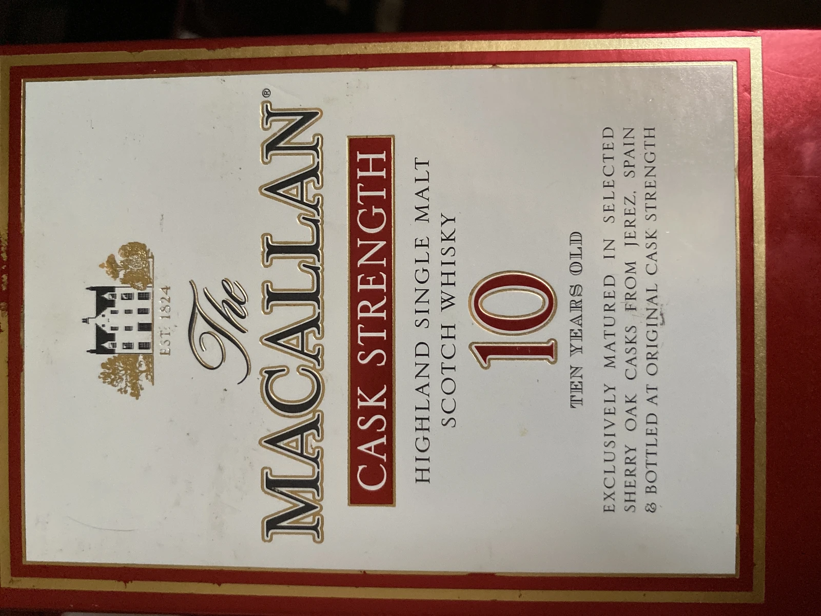 Macallan Cask Strength 10 Year