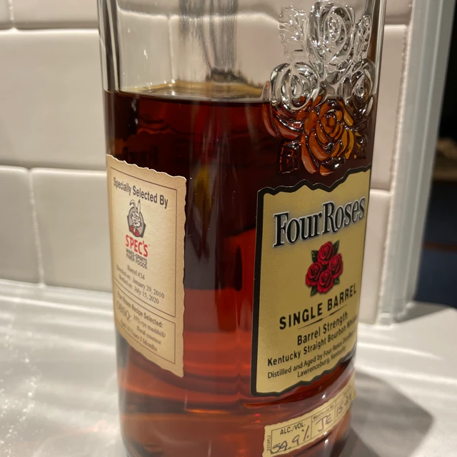 Four Roses Single Barrel Private Select Barrel Strength OBSQ Recipe (Specs 2020)