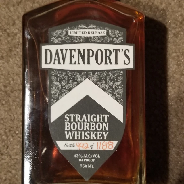 Davenport's Straight Bourbon Whiskey