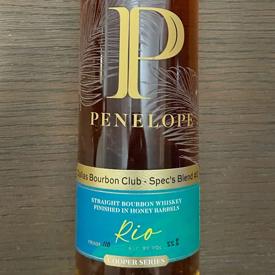 Penelope Rio Straight Bourbon Whiskey Finished In Honey Barrels - Dallas Bourbon Club - Specs Blend #2