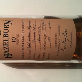 Hazelburn 10 Year. Springbank Society - March 2018