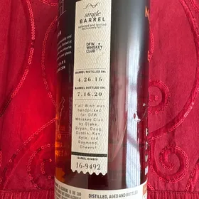 New Riff Single Barrel 16-9492 - DFWWC pick