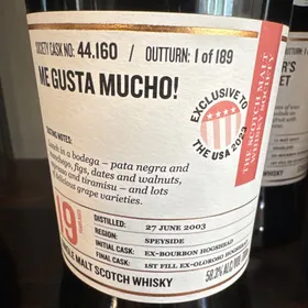 SMWS 44.160 Me Gusta Mucho! (Craigellachie)