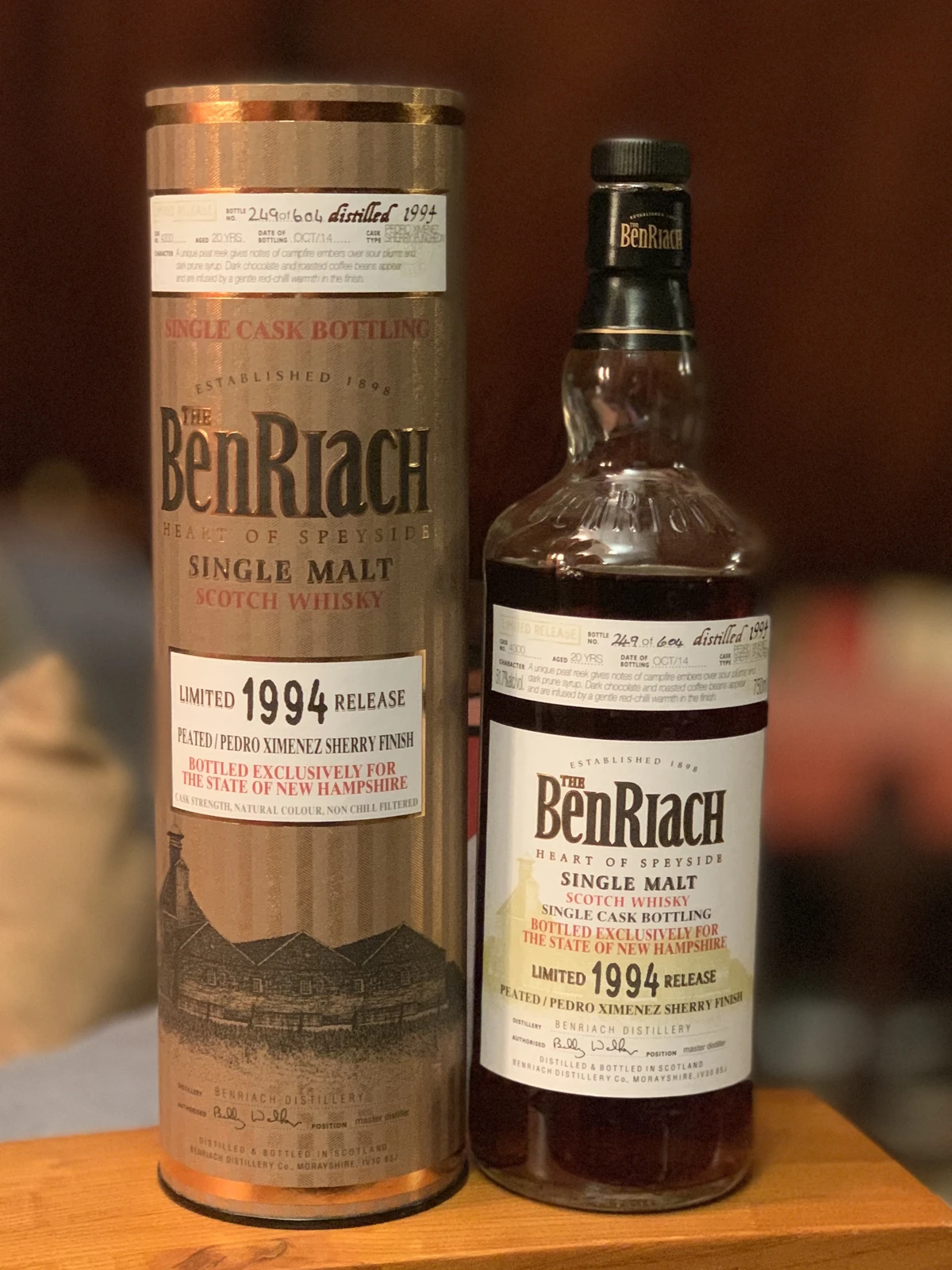 Benriach 1994 peated pedro ximenez sherry finish 20yr