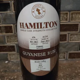 Diamond 8 Year Wooden Coffey Still (Hamilton Single Cask Cask Strength Collection) (Marque MDE) (Barrel No. 16244)