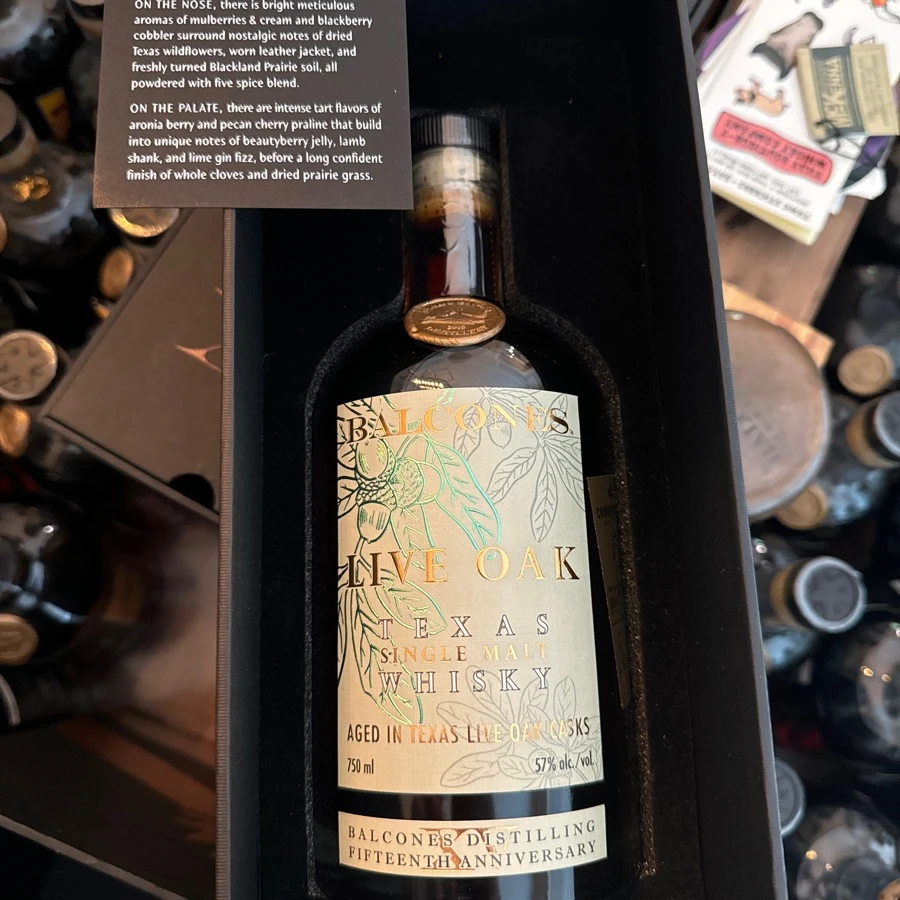 Balcones Live Oak - XV Anniversary - Texas Single Malt Whisky Aged in Texas Live Oak Casks