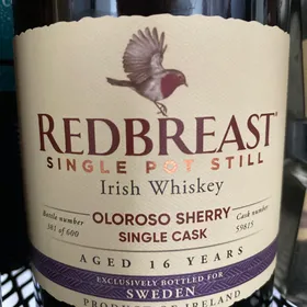 Redbreast oloroso sherry singel cask 16 years
