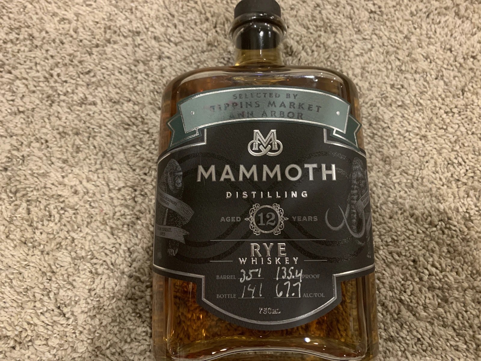 Mammoth 12 Year Single Barrel Rye (Tippins Market - Ann Arbor) The Muse
