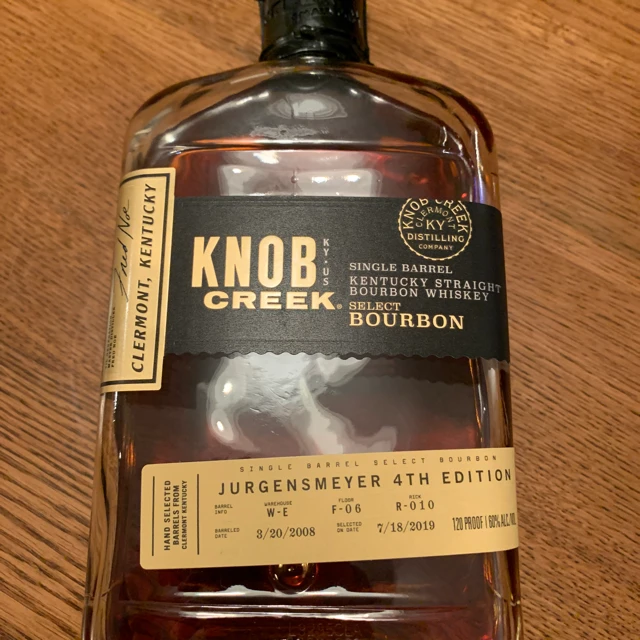 Knob Creek Single Barrel Select Bourbon W-E F-06 R-010 (Jurgensmeyer 4th Edition)